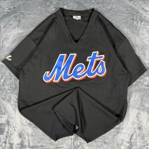 90's Mets Babe Ruth Softball Black Jersey - size large - measurements listed